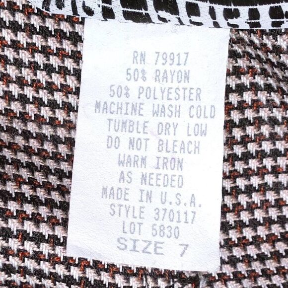 Vintage 80s 90s Grunge Indie Preppy High Waisted Brown Dress Pants / Size: 7 - Picture 5 of 6